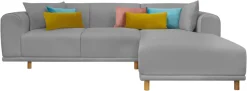 OTTO home Ecksofa »Maroon L-Form« in skandinavischem Design, mit losen Kissen
