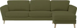 OTTO home Ecksofa »MARSEILLE (279/152cm),L-Form, Rec. rechts/links, verschiedene Bezüge« Massivholzbeine Eiche, Landhausstil, Wellenunterfederung