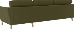 OTTO home Ecksofa »MARSEILLE (279/152cm),L-Form, Rec. rechts/links, verschiedene Bezüge« Massivholzbeine Eiche, Landhausstil, Wellenunterfederung
