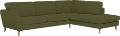 OTTO home Ecksofa »MARSEILLE 278/202 cm, L-Form, Ottom. rechts/links, verschiedene Bezüge« Massivholzbeine Eiche, Landhausstil, Wellenunterfederung