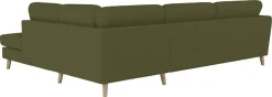 OTTO home Ecksofa »MARSEILLE 278/202 cm, L-Form, Ottom. rechts/links, verschiedene Bezüge« Massivholzbeine Eiche, Landhausstil, Wellenunterfederung