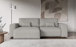 OTTO home Ecksofa »MATTS Schlafsofa mit Bettkasten, Maße B/T/H: 265/159/89 cm« L-Form mit Recamiere rechts oder links, hoher Sitzkomfort