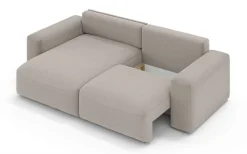 OTTO home Ecksofa »MATTS Schlafsofa mit Bettkasten, Maße B/T/H: 265/159/89 cm« L-Form mit Recamiere rechts oder links, hoher Sitzkomfort