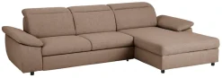OTTO home Ecksofa »Mauritius L-Form« mit Kopfteil- und Armlehnverstellung, Schlaffunktion & Bettkasten