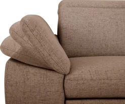 OTTO home Ecksofa »Mauritius L-Form« mit Kopfteil- und Armlehnverstellung, Schlaffunktion & Bettkasten