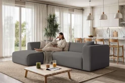 OTTO home Ecksofa »Merid L-Form, Sofa-Fix, B: 254 cm - OTTO. Verlässliche Qualität.« Ottomane rechts/links, belastbar bis 460kg, nicht modulare Sofa