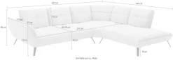 OTTO home Ecksofa »Mikado L-Form« inkl. Sitztiefenverstellung und Armteilverstellung