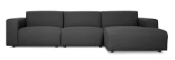 OTTO home Ecksofa »Naddine« B. 318 cm, L-Form, Strukturstoff Mélange-Effekt, Wellenunterfederung