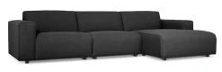 OTTO home Ecksofa »Naddine« B. 318 cm, L-Form, Strukturstoff Mélange-Effekt, Wellenunterfederung