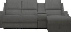 OTTO home Ecksofa »NAPORI Cord, Multimediasofa, 3er Kinosessel XXL, L-Form« Kinosofa, manuelle o. elektr. Relaxfunktion, Staufach, Getränkehalter