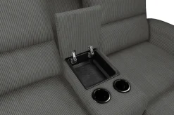 OTTO home Ecksofa »NAPORI Cord, Multimediasofa, 3er Kinosessel XXL, L-Form« Kinosofa, manuelle o. elektr. Relaxfunktion, Staufach, Getränkehalter