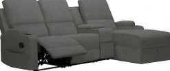 OTTO home Ecksofa »NAPORI Cord, Multimediasofa, 3er Kinosessel XXL, L-Form« Kinosofa, manuelle o. elektr. Relaxfunktion, Staufach, Getränkehalter