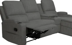 OTTO home Ecksofa »NAPORI Cord, Multimediasofa, 3er Kinosessel XXL, L-Form« Kinosofa, manuelle o. elektr. Relaxfunktion, Staufach, Getränkehalter