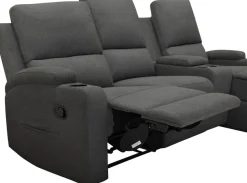OTTO home Ecksofa »NAPORI Struktur, Multimediasofa, 3er Kinosessel XXL, L-Form« Kinosofa, manuelle o. elektr. Relaxfunktion, Staufach, Getränkehalter