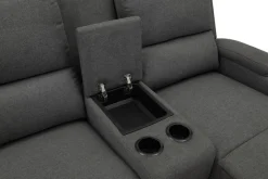 OTTO home Ecksofa »NAPORI Struktur, Multimediasofa, 3er Kinosessel XXL, L-Form« Kinosofa, manuelle o. elektr. Relaxfunktion, Staufach, Getränkehalter