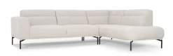 OTTO home Ecksofa »Nennor, weiches Chenille« Breite 278 cm, Wellenunterfederung, schwarze Metallfüße
