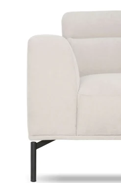 OTTO home Ecksofa »Nennor, weiches Chenille« Breite 278 cm, Wellenunterfederung, schwarze Metallfüße