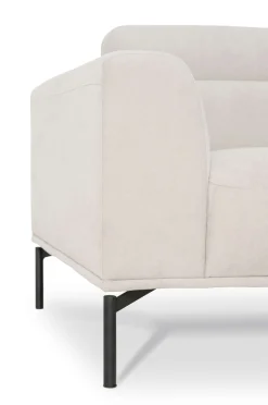 OTTO home Ecksofa »Nennor, weiches Chenille« Breite 278 cm, Wellenunterfederung, schwarze Metallfüße