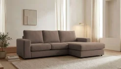 OTTO home Ecksofa »Nivette, weiches Chenille« Breite 269 cm, L-Form, bodentief, mit Wellenunterfederung