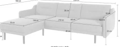 OTTO home Ecksofa »Nordfyn L-Form« edles Design in 3 Bezugsqualitäten