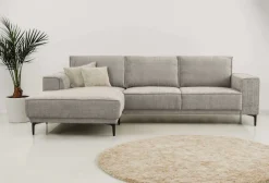 OTTO home Ecksofa »OLAND Chenille L-Form, B: 280 cm, Skandi-Design« L-Form, 280 cm, Wellenunterfederung, Skandi-Design, Metallfüße