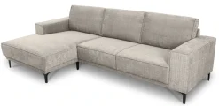 OTTO home Ecksofa »OLAND Chenille L-Form, B: 280 cm, Skandi-Design« L-Form, 280 cm, Wellenunterfederung, Skandi-Design, Metallfüße