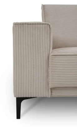 OTTO home Ecksofa »OLAND Cord L-Form, B: 280 cm, Skandi-Design« L-Form, 280 cm, Wellenunterfederung, Skandi-Design, Metallfüße