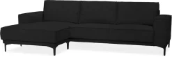 OTTO home Ecksofa »OLAND Flachgewebe L-Form, B: 280 cm, Skandi-Design« L-Form, 280 cm, Wellenunterfederung, Skandi-Design, Metallfüße