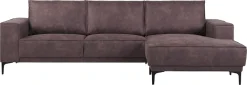 OTTO home Ecksofa »OLAND Luxus-Microfaser L-Form, B: 280 cm, Skandi-Design« L-Form, 280 cm, Wellenunterfederung, Skandi-Design, Metallfüße