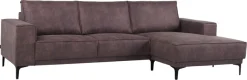 OTTO home Ecksofa »OLAND Luxus-Microfaser L-Form, B: 280 cm, Skandi-Design« L-Form, 280 cm, Wellenunterfederung, Skandi-Design, Metallfüße