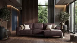 OTTO home Ecksofa »OLAND Luxus-Microfaser L-Form, B: 280 cm, Skandi-Design« L-Form, 280 cm, Wellenunterfederung, Skandi-Design, Metallfüße