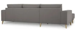 OTTO home Ecksofa »Oland Skandi, weicher Chenille-Stoff« L-Form, 280 cm, Wellenunterfederung, Skandi-Design, Massivholzfüße