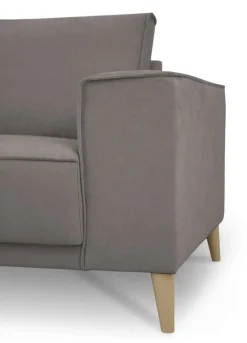 OTTO home Ecksofa »Oland Skandi, weicher Chenille-Stoff« L-Form, 280 cm, Wellenunterfederung, Skandi-Design, Massivholzfüße
