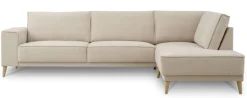 OTTO home Ecksofa »Oland Skandi, weicher Chenille-Stoff« L-Form, 289 cm, Wellenunterfederung, Skandi-Design, Massivholzfüße