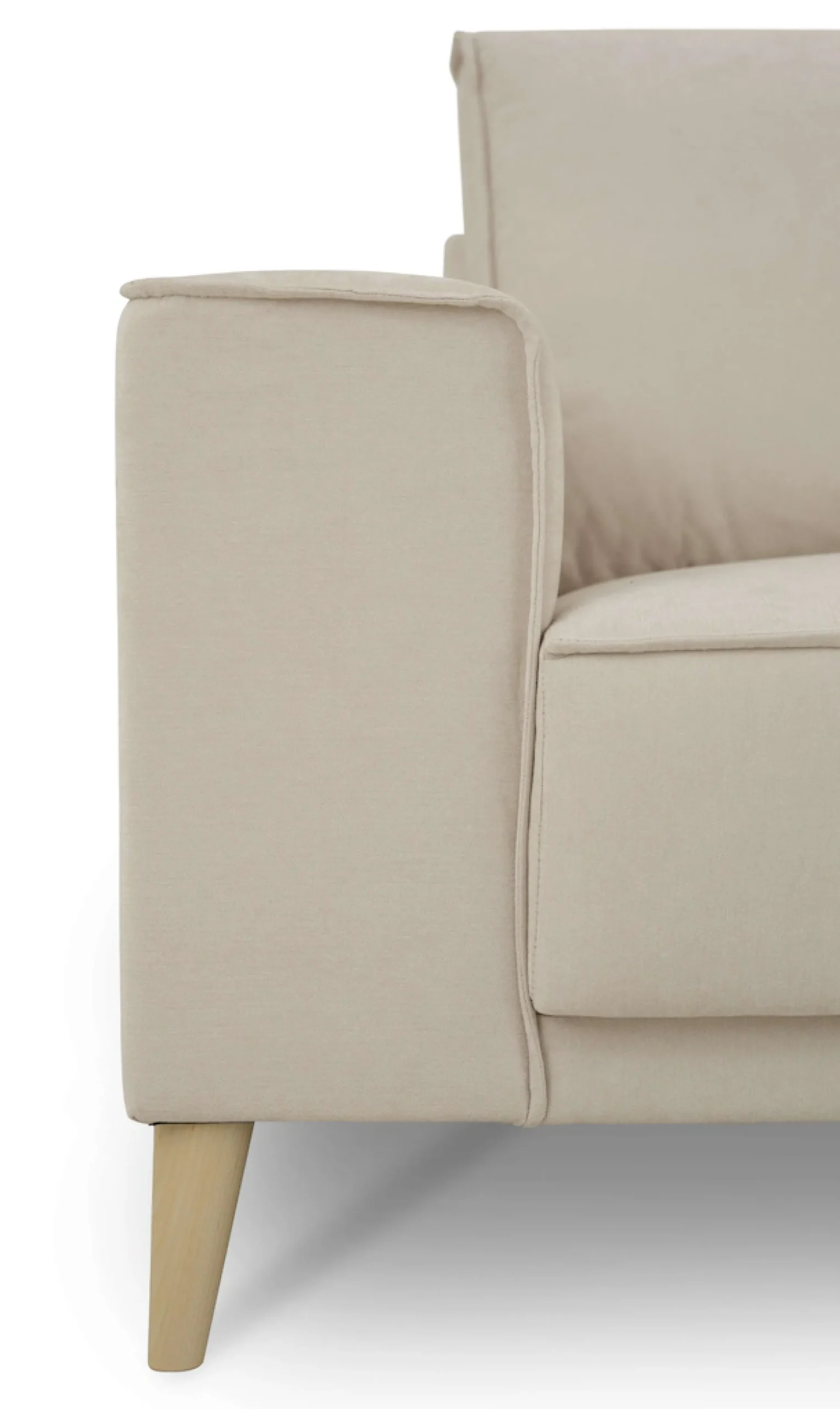 OTTO home Ecksofa »Oland Skandi, weicher Chenille-Stoff« L-Form, 289 cm, Wellenunterfederung, Skandi-Design, Massivholzfüße