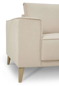 OTTO home Ecksofa »Oland Skandi, weicher Chenille-Stoff« L-Form, 289 cm, Wellenunterfederung, Skandi-Design, Massivholzfüße