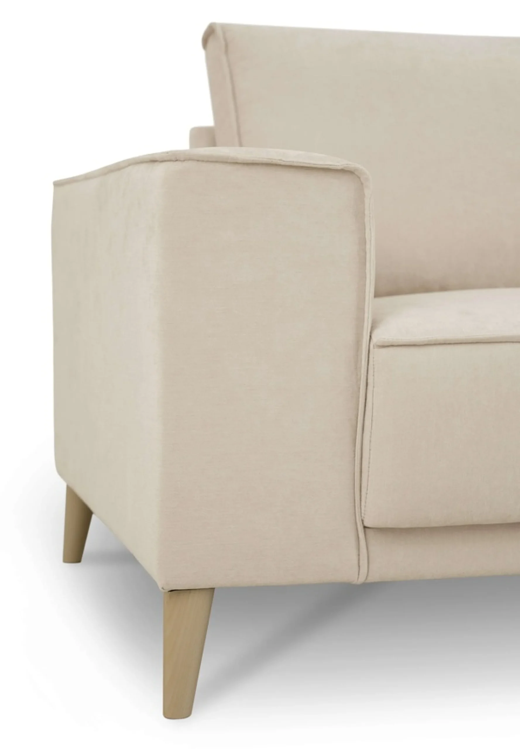 OTTO home Ecksofa »Oland Skandi, weicher Chenille-Stoff« L-Form, 289 cm, Wellenunterfederung, Skandi-Design, Massivholzfüße