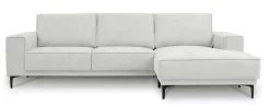 OTTO home Ecksofa »OLAND Struktur L-Form, B: 280 cm, Skandi-Design« L-Form, 280 cm, Wellenunterfederung, Skandi-Design, Metallfüße
