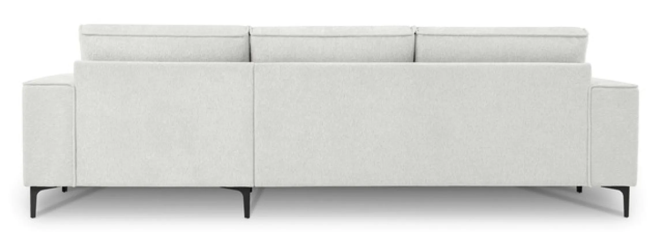 OTTO home Ecksofa »OLAND Struktur L-Form, B: 280 cm, Skandi-Design« L-Form, 280 cm, Wellenunterfederung, Skandi-Design, Metallfüße