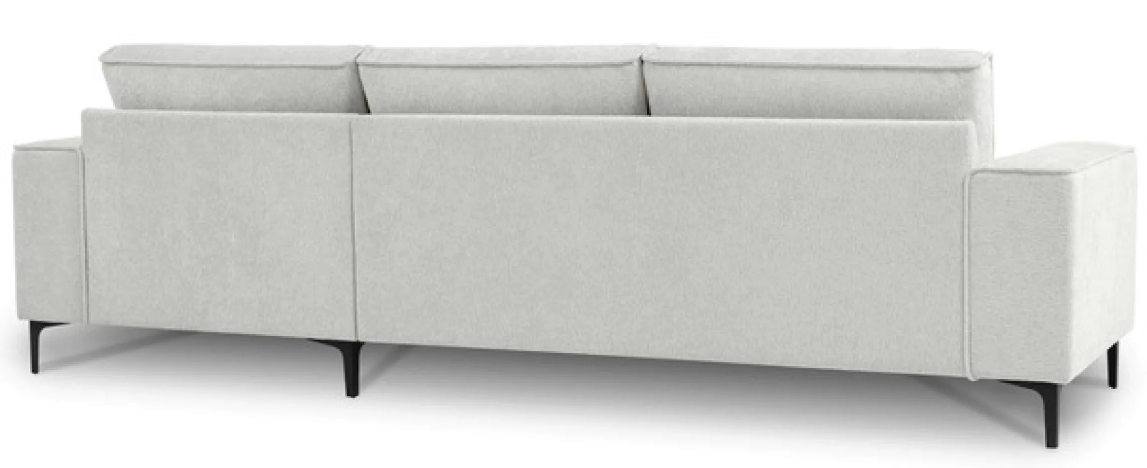 OTTO home Ecksofa »OLAND Struktur L-Form, B: 280 cm, Skandi-Design« L-Form, 280 cm, Wellenunterfederung, Skandi-Design, Metallfüße