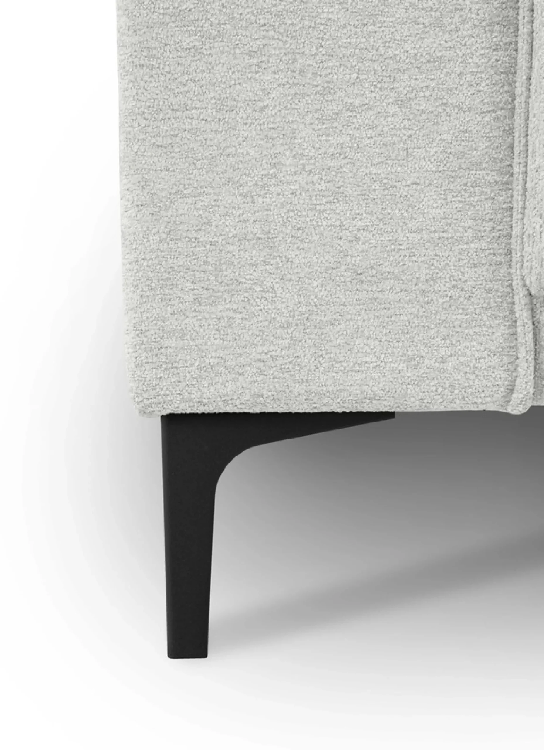 OTTO home Ecksofa »OLAND Struktur L-Form, B: 280 cm, Skandi-Design« L-Form, 280 cm, Wellenunterfederung, Skandi-Design, Metallfüße