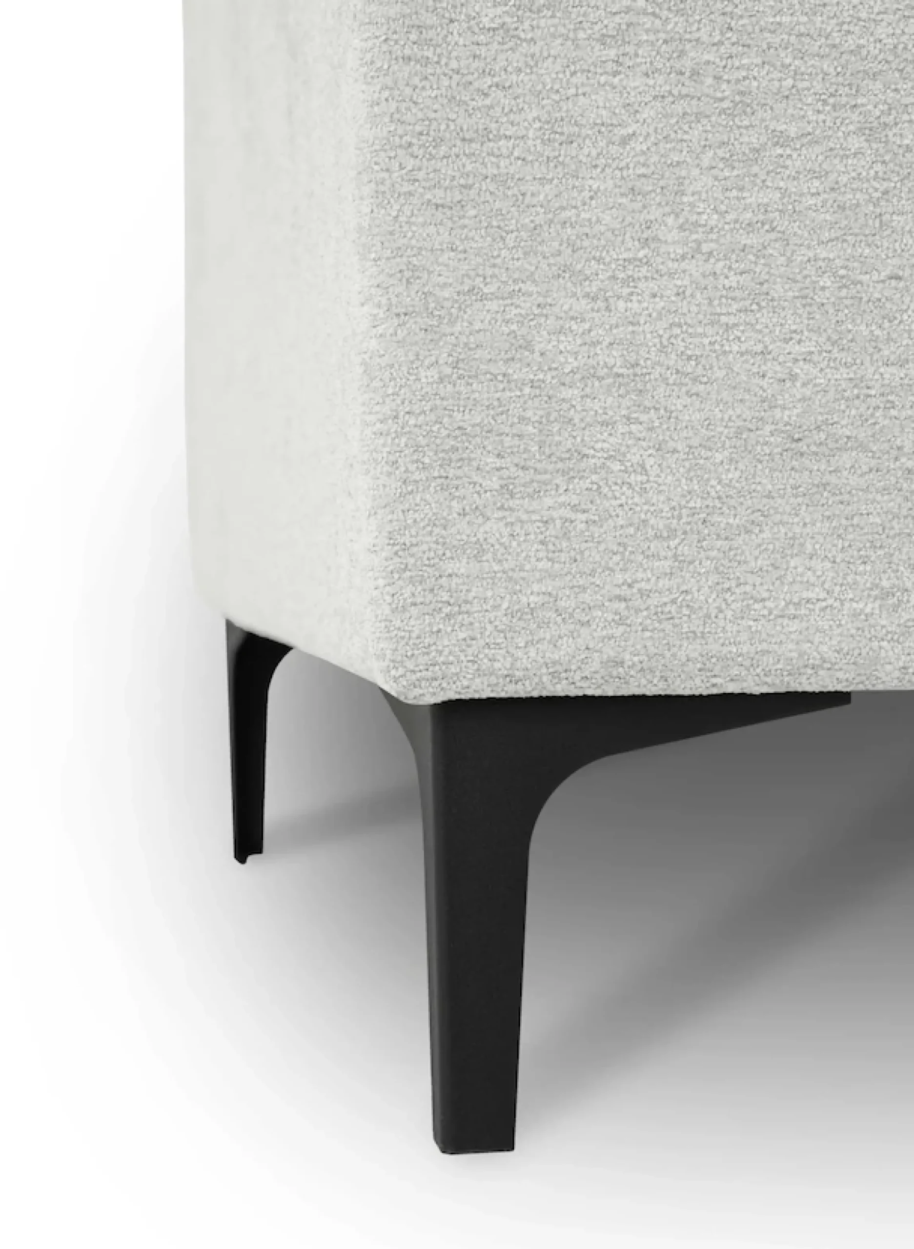 OTTO home Ecksofa »OLAND Struktur L-Form, B: 280 cm, Skandi-Design« L-Form, 280 cm, Wellenunterfederung, Skandi-Design, Metallfüße