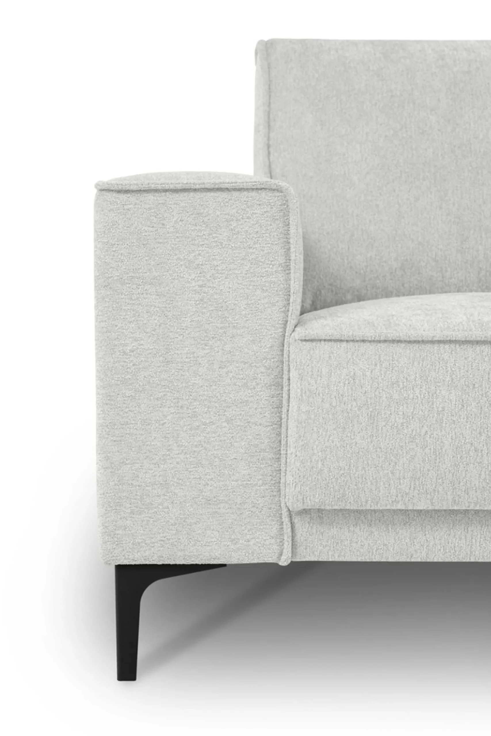 OTTO home Ecksofa »OLAND Struktur L-Form, B: 280 cm, Skandi-Design« L-Form, 280 cm, Wellenunterfederung, Skandi-Design, Metallfüße