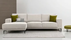 OTTO home Ecksofa »OLAND Struktur fein L-Form, B: 280 cm, Skandi-Design« L-Form, 280 cm, Wellenunterfederung, Skandi-Design, Metallfüße