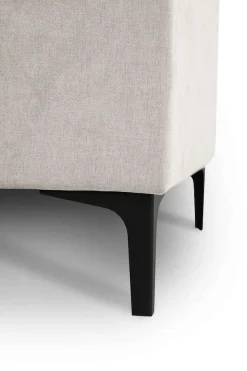 OTTO home Ecksofa »OLAND Struktur fein L-Form, B: 280 cm, Skandi-Design« L-Form, 280 cm, Wellenunterfederung, Skandi-Design, Metallfüße