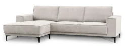 OTTO home Ecksofa »OLAND Struktur fein L-Form, B: 280 cm, Skandi-Design« L-Form, 280 cm, Wellenunterfederung, Skandi-Design, Metallfüße