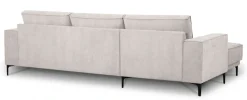 OTTO home Ecksofa »OLAND Struktur fein L-Form, B: 280 cm, Skandi-Design« L-Form, 280 cm, Wellenunterfederung, Skandi-Design, Metallfüße