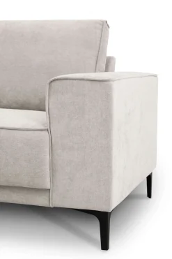 OTTO home Ecksofa »OLAND Struktur fein L-Form, B: 280 cm, Skandi-Design« L-Form, 280 cm, Wellenunterfederung, Skandi-Design, Metallfüße