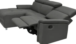 OTTO home Ecksofa »Pareli, L-Form, 259cm,m. Recamiere, Echtleder, Kunstleder, Webstoff« man. o. elektr. Relaxfunktion, USB/Kopfteilverstellg u. LED