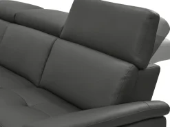OTTO home Ecksofa »Pareli, L-Form, 259cm,m. Recamiere, Echtleder, Kunstleder, Webstoff« man. o. elektr. Relaxfunktion, USB/Kopfteilverstellg u. LED